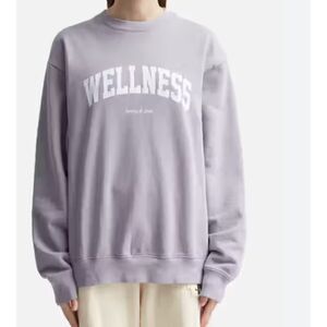 Sporty & Rich Ivy Crewneck Oversized Sweatshirt Light Purple Wellness XL